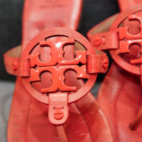 Tory Burch Shoes - Tory Birch Miller Flat Metal Logo Slide Sandals